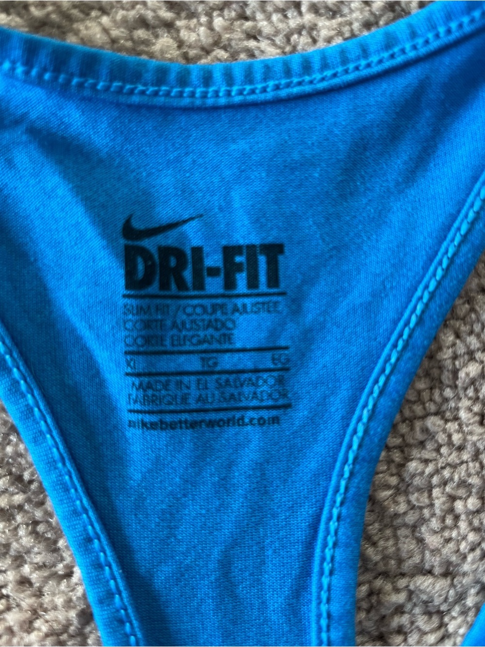 Nike Turquoise Racerback Tank Top - Picture 2 of 3